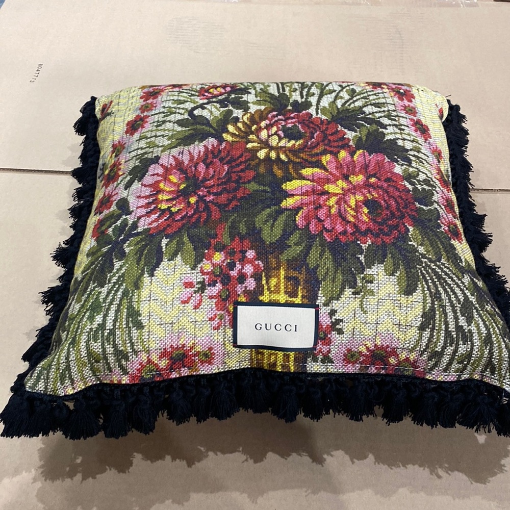 Gucci floral throw pillow